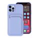 XDAG iPhone 12 Pro Kaarthouder Hoesje - Wallet Card Slot Cover Lichtblauw