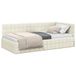 vidaXL Hoek Bed Frame Crème 90 x 200 cm Fluweel