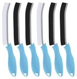 Brosse de nettoyage Fentes - 3 pièces - Poils durs - Inox et plastique - Vert - Pour cuisine, salle de bain et carrelage