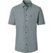 Redmond comfort fit overhemd - korte mouw - popeline - blauw met bruin en wit dessin - Strijkvriendelijk - Boordmaat: 43 - 44