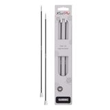 KnitPro 35 cm x 2,75 mm carbonz Single punts naalden, zwart en zilver