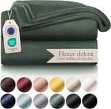 Blumtal - Fleece Deken - Super Zacht Fleece Plaid 130x150 cm - Groen