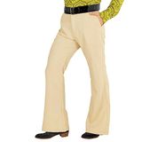 Widmann Heren Disco Broek Jaren 70 Beige XXL