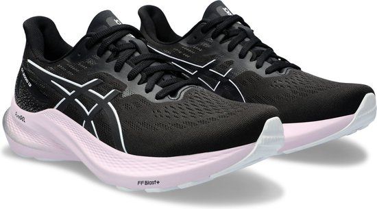 ASICS GT-2000 12 Dames Sportschoenen - Maat 42.5 - Zwart/Wit/Lichtroze
