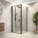 Mirlux Vela douche – 90x200 cm – Verre transparent – Cadre en aluminium noir