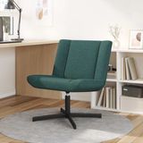 vidaXL Fauteuil Draaibaar Donkergroen 63 x 75 x 76 cm Stof