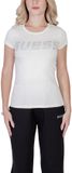 Guess Crystal Logo Tee Short Sleeve Wo - White Shirts