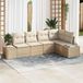 Maison Exclusive - Set de 5 bancs de jardin, beige et crème, en polyrotin