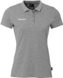 Kempa Dames Classic Poloshirt Dark Grau Melange Katoen Piqué Korte Mouw Regular Fit