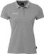 Kempa Dames Classic Poloshirt Dark Grau Melange Katoen Piqué Korte Mouw Regular Fit