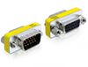 DeLOCK 65250 VGA (D-Sub) naar VGA (D-Sub) adapter Zwart, Zilver, Geel