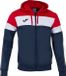 Joma Crew IV Jas Met Kap Heren - Marine / Rood / Wit | Maat: 2XL