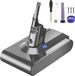 Powtree V8 Accu, Powtree Batterie de remplacement pour Dyson SV10 Compatible pour Dyson V8 Absolute Animal Fluffy Motörhead Exclusive Aspirateur à main (2 filtres + 1 tournevis + 3 vis + 1 brosse)