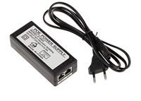 KALEA-INFORMATIQUE Externe voeding POE Power Over Ethernet 220 V naar 48 V 0,5 A. Injectie + op draden 4 en 5 en - op draden 7 en 8. RJ45 ingang en uitgang.