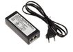 KALEA-INFORMATIQUE Externe voeding POE Power Over Ethernet 220 V naar 48 V 0,5 A. Injectie + op draden 4 en 5 en - op draden 7 en 8. RJ45 ingang en uitgang.
