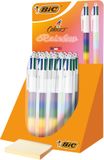 BIC 4-kleuren balpen regenboog assorti | 40 stuks