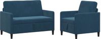 vidaXL Sofa Set Blauw Polyester