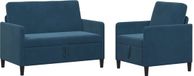 vidaXL Sofa Set Blauw Polyester