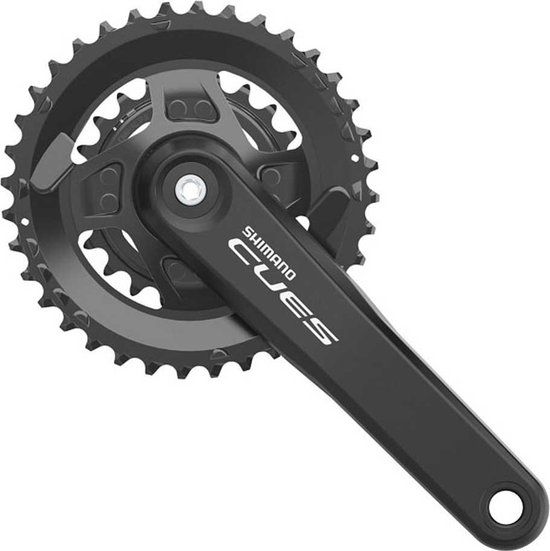 Shimano CUES FC-U4010-2 Crankstel 46/30T – 2x9/10-speed – 170 mm – Hollowtech II – Met Kettingbeschermer – Zwart