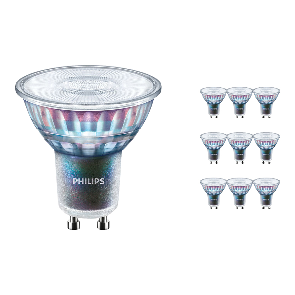 Philips Voordeelpak 10x LEDspot ExpertColor GU10 5.5W 930 36D (MASTER) | Beste Kleurweergave - Warm Wit - Dimbaar - Vervangt 50W