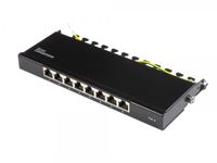 Alcasa GC-N0112 Patch Panel 0.5U Cat6 Gigabit Ethernet RJ45 Zwart