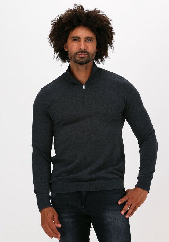 Selected Homme Berg Half Zip Cardigan - Antraciet - L
