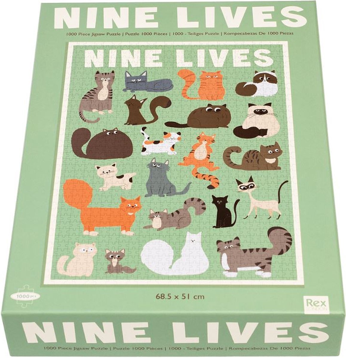 rex london puzzel Nine Lives Katten 1000 stukjes