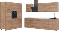 Vicco Complete keukeneenheid Fame-Line, Goudkleurig Eiken/Goudkleurig Eiken, 460 cm, WB Marmer