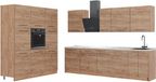 Vicco Complete keukeneenheid Fame-Line, Goudkleurig Eiken/Goudkleurig Eiken, 460 cm, WB Marmer