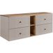 3xE living Meuble sous-vasque 140 cm, 4 tiroirs, cachemire/chêne Craft