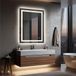 Miroir de salle de bain LED - Miroir mural rectangulaire 60x80 cm - Antibuée - Rétroéclairage - Capteur tactile - Température de couleur réglable - IP44