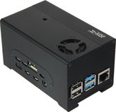 Joy-it Aluminium behuizing Geschikt voor serie: Raspberry Pi®, StromPi 3 Incl. batterijvak, Afneembare GPIO-afdekking