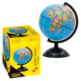 Idena 569906 - Wereldbol met politieke kaart, Ø 18 cm, studentenglobe, ideaal voor school
