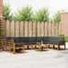 vidaXL Ensemble de salon Banc 11 pièces Acacia Bois Naturel/Anthracite