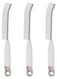 Brosse d'angle Brosse à joints - 3 pièces - Dure - Blanc - Pour salle de bain et cuisine