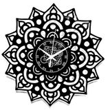 Instant Karma Klokken Vinyl Wandklok Decoratieve Bloem Artwork Mandala, Vintage, Stille