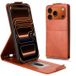 Apple Étui à rabat vertical iPhone 17 Pro Max/18 Pro Max avec support - Marron