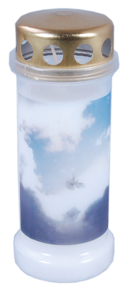 Bolsius Herdenkingslicht nr.6 Hemel Wit - Wit/Blauw - 8717847089632