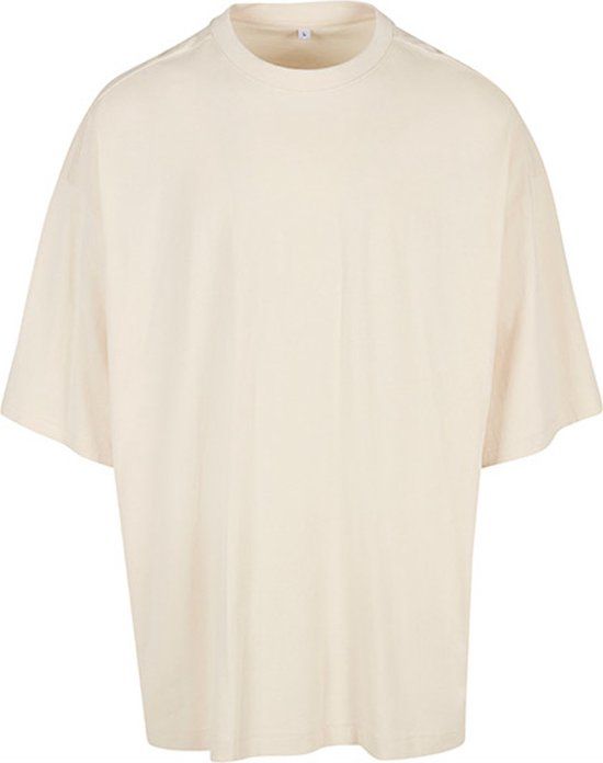 Build Your Brand Extreme Oversized T-shirt 'Huge Tee' - White Sand - 4XL - Unisex