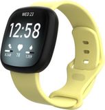 By Qubix Qubix - Compatible Fitbit bandje - Geel - Maat: S/M