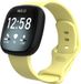 By Qubix Qubix - Compatible Fitbit bandje - Geel - Maat: S/M