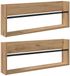 vidaXL - Porte-revues - avec - étagère - 2 - pcs - Artisan - Chêne - 80 - x - 12 - x - 30 - cm