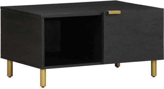 vidaXL Salontafel 80x50x40 cm bewerkt hout zwart