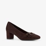 Jana dames pumps met H-leest donkerbruin - Maat 37