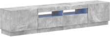 vidaXL - LED - tv-meubel - HOORN - 3 - st - Betongrijs - Bewerkt - hout