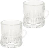 Merkloos Oktoberfest Bierpul shotglazen met handvat - 2cl - 48 stuks