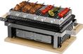 KitchenBrothers Kamado Hibachi Grill - Met Grillrek en Stokjes - Houtskool Barbecue - PFAS-vrij - Shichirin Tafelgrill - Rechthoekige BBQ - Keramische Barbecue - Vaderdag Cadeau - Zwart