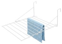 Spetebo Séchoir pour balcon et radiateur, 73 x 58 cm, étendoir peu encombrant, à suspendre, pliable, 5 mètres de longueur de séchage, métal