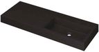 Wastafel INK Momento Wastafel Quartz Wasbak Rechts Zonder Kraangat - 1200x450x90 mm - Quartz Zwart