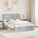 vidaXL Bedframe met opbergruimte en hoofdbord Betongrijs 140 x 190 cm